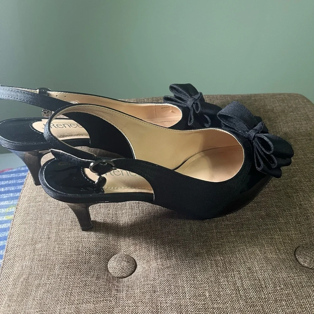 J Renee Woman’s Patent Leather Sling back Pumps 8,5 - Picture 10 of 10